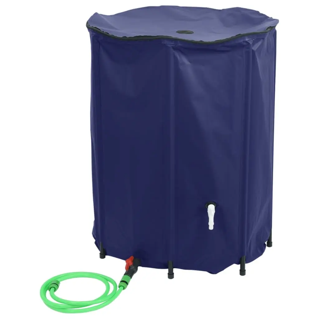 Water Tank 1350L Blue Foldable Collapsible Rain Storage with Tap