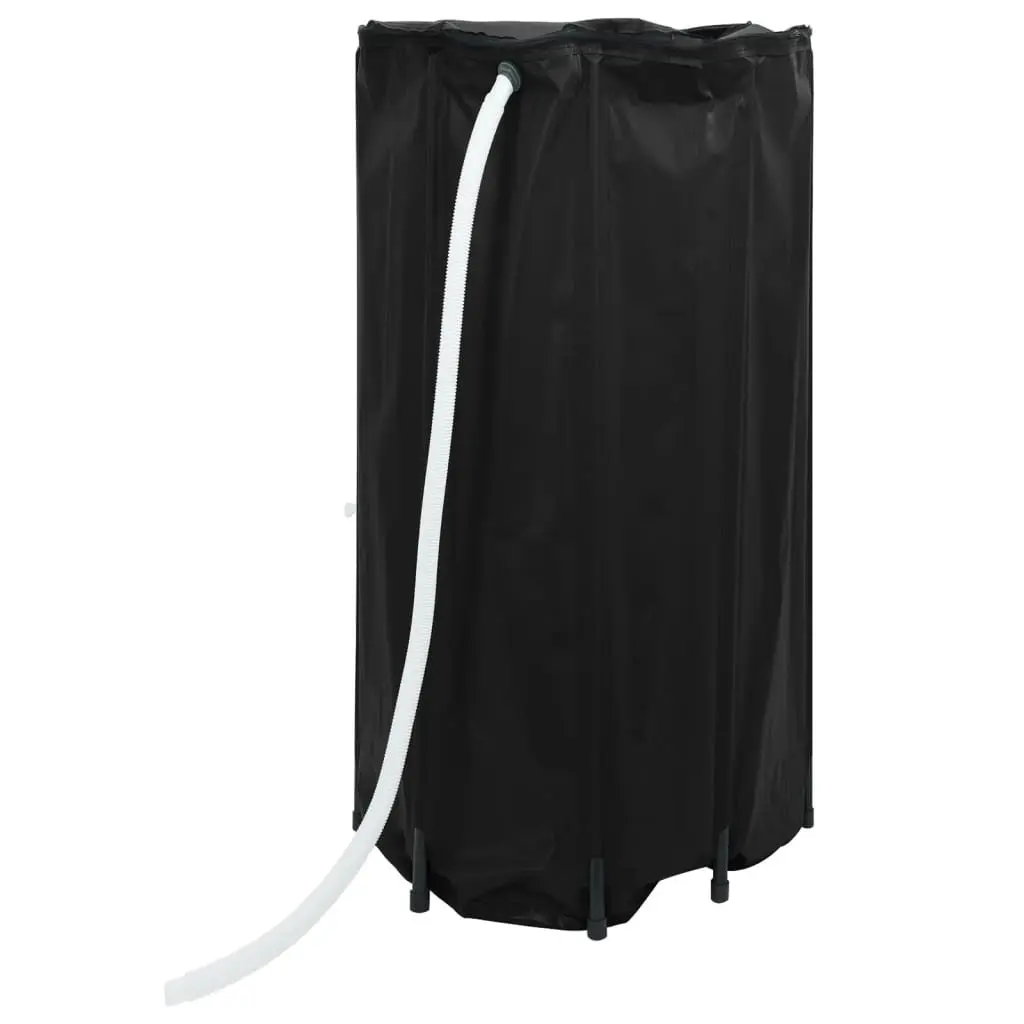 Collapsible Water Tank Black 380L Foldable with Tap for Rainwater Storage Garden Outdoor
