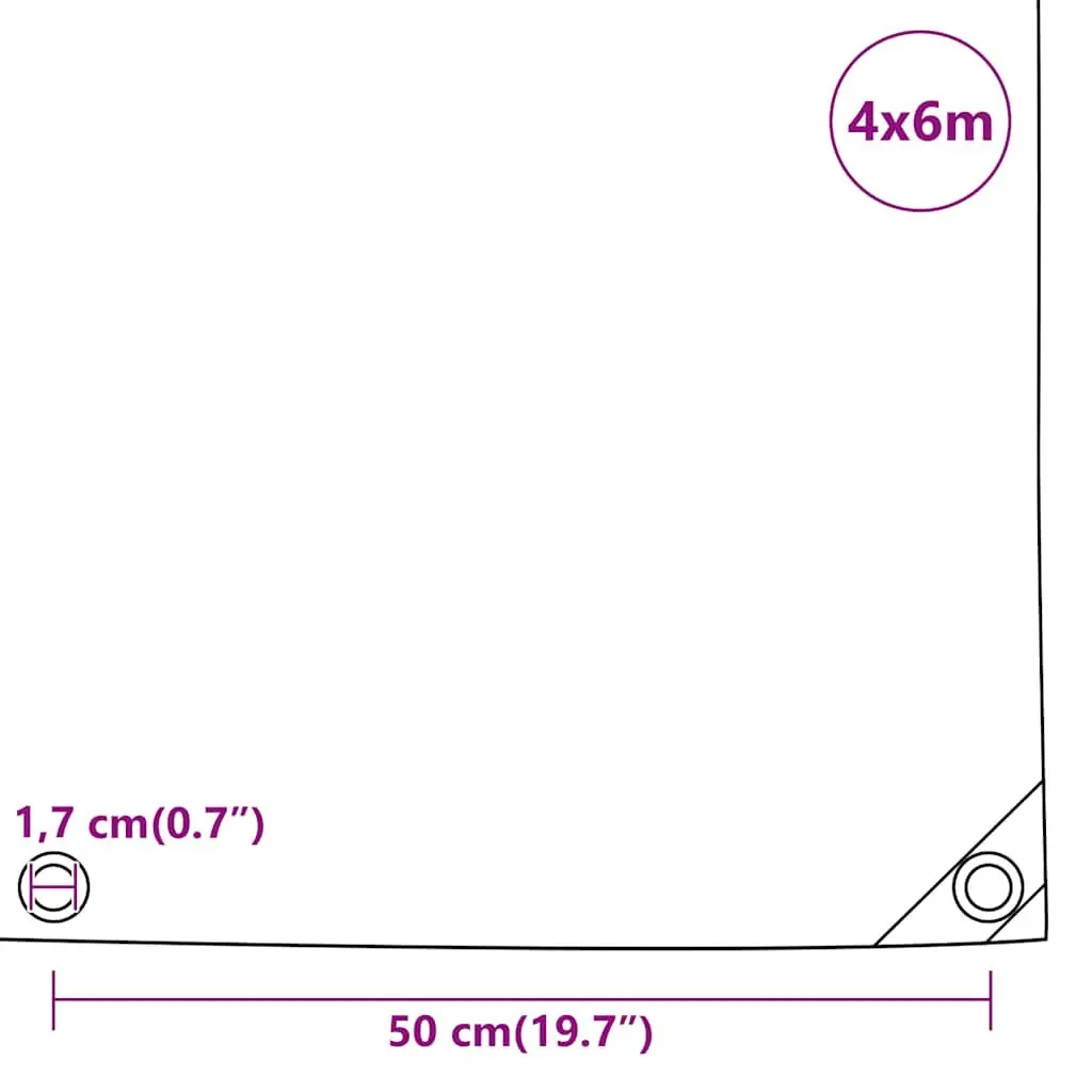 Heavy-Duty Tarpaulin Anthracite 4x6m Water-Resistant Tear-Resistant Garden Furniture Cover
