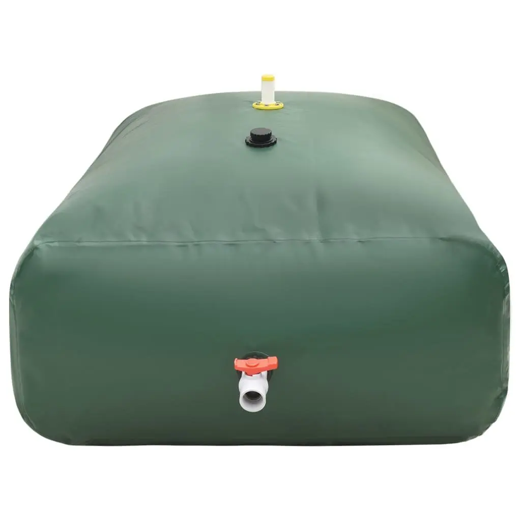 Foldable Water Tank Green 2100L Durable PVC Tear-Resistant Lightweight with Tap