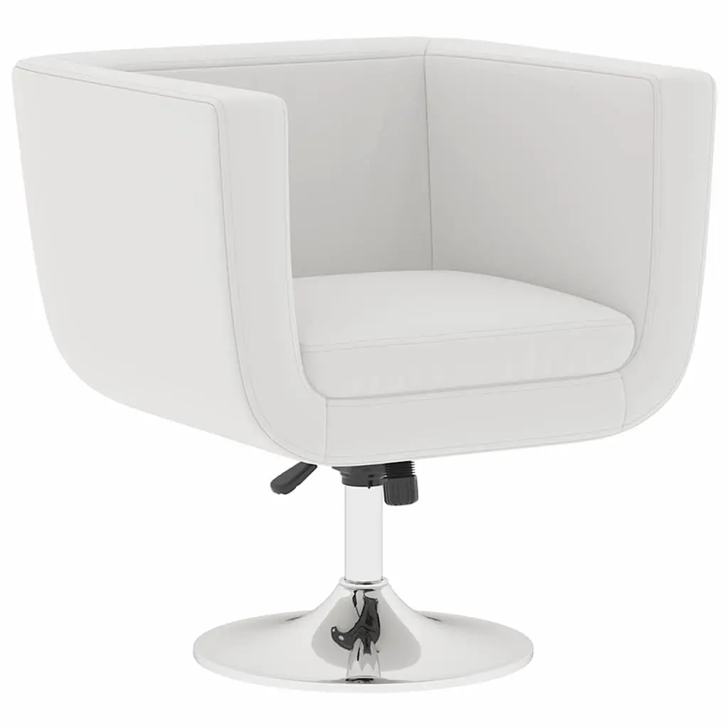 Bar Chairs White 2 Piece Swivel Armchairs Height Adjustable Padded Seat