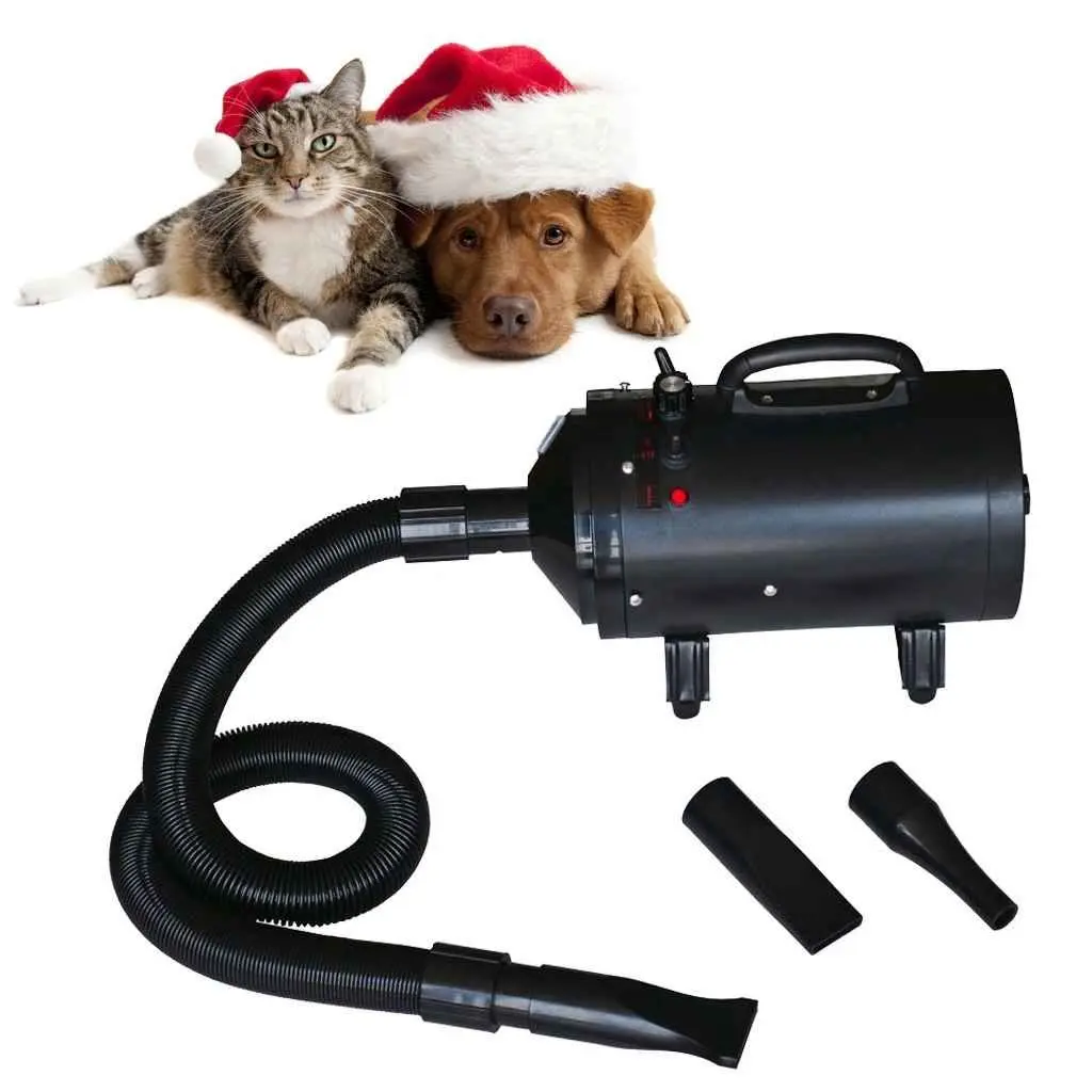 Professional Pet Hair Dryer Beige 2400W Adjustable Speed Temperature Control