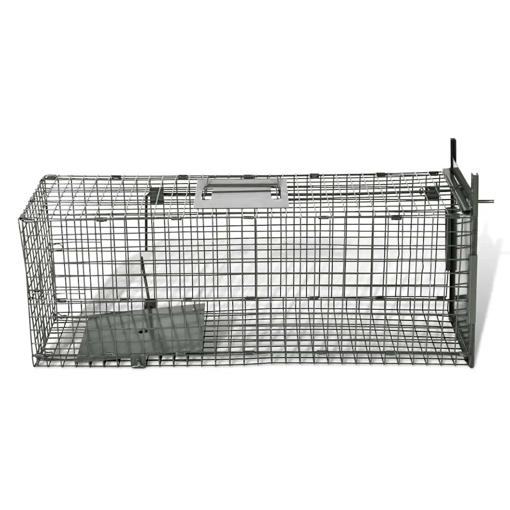 Live Animal Trap Green 1 Door Foldable Handle Humane Capture