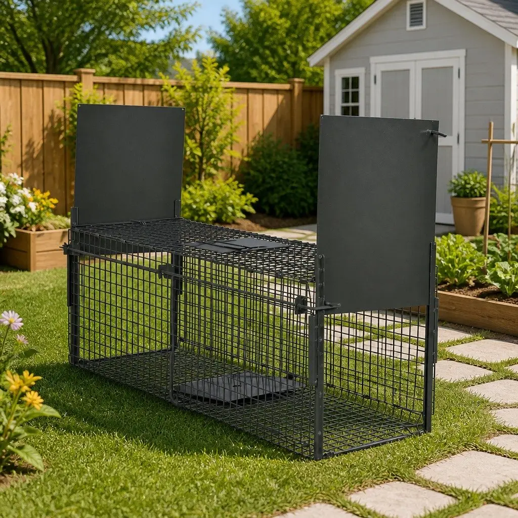 Live Animal Trap with Two-Door Access