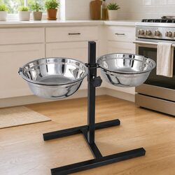 Double Diner Pet Feeding Stand with Bowls