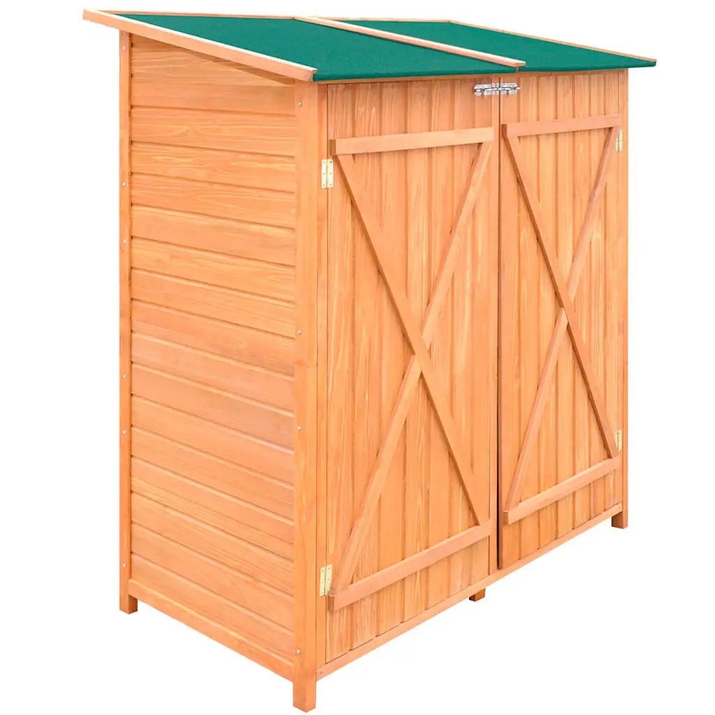 Wooden Garden Tool Shed Storage Room Outdoor Structure Large Brown Durable