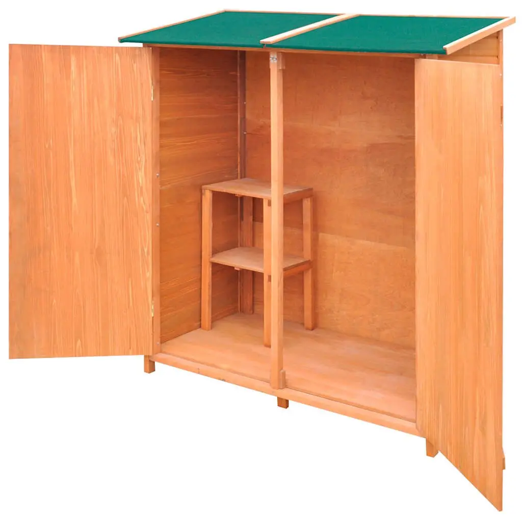 Wooden Garden Tool Shed Storage Room Outdoor Structure Large Brown Durable