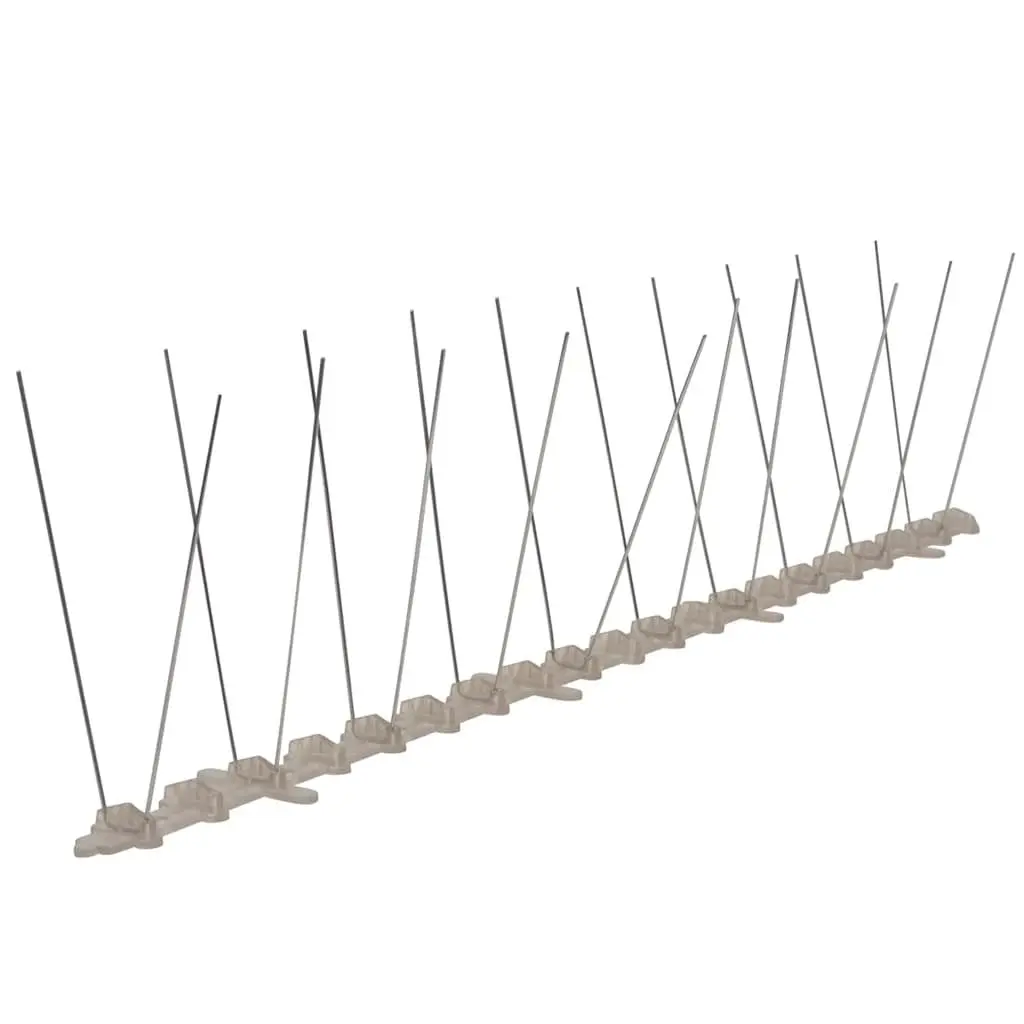 Bird Pigeon Spikes Repellent Plastic Set of 6 Weather-resistant Easy to Apply 3m Coverage