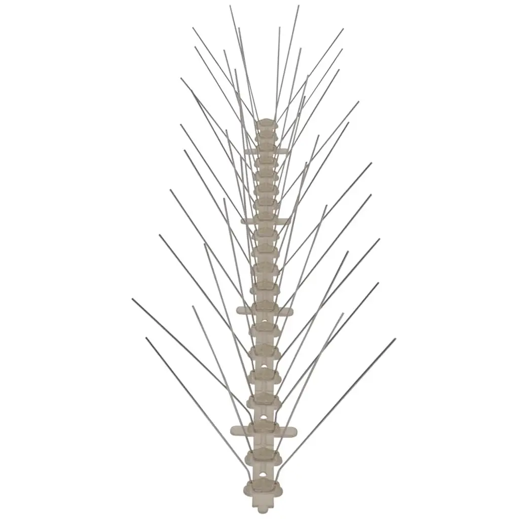 Bird Control Spikes Silver 3m 4-Row Anti Bird Deterrent Pest Control Spikes Set of 6