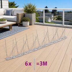 Concise & Effective Bird Spikes - 5-Row, 3m