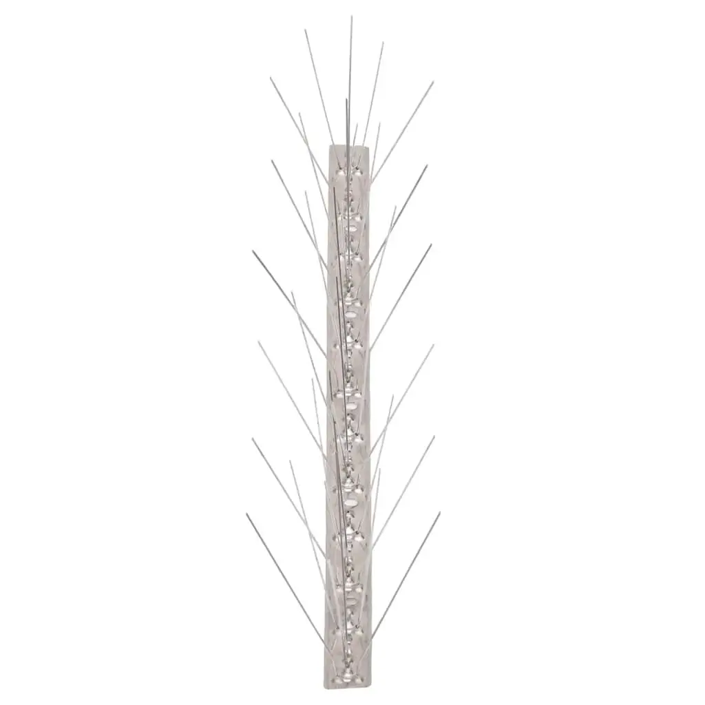 Bird Spikes Silver 5-Row Stainless Steel Pigeon Deterrent 3m