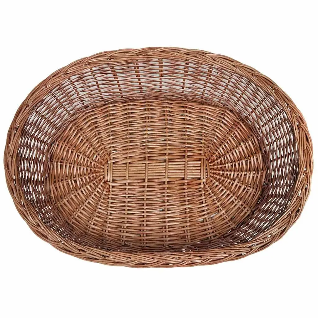 Dog Basket Pet Bed Brown 90cm Woven Indoor Outdoor
