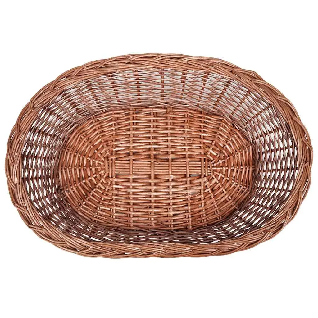 Dog Basket Brown 69cm Classic Willow Indoor Outdoor Pet Bed