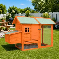 Compact Chicken Hutch with Great Features