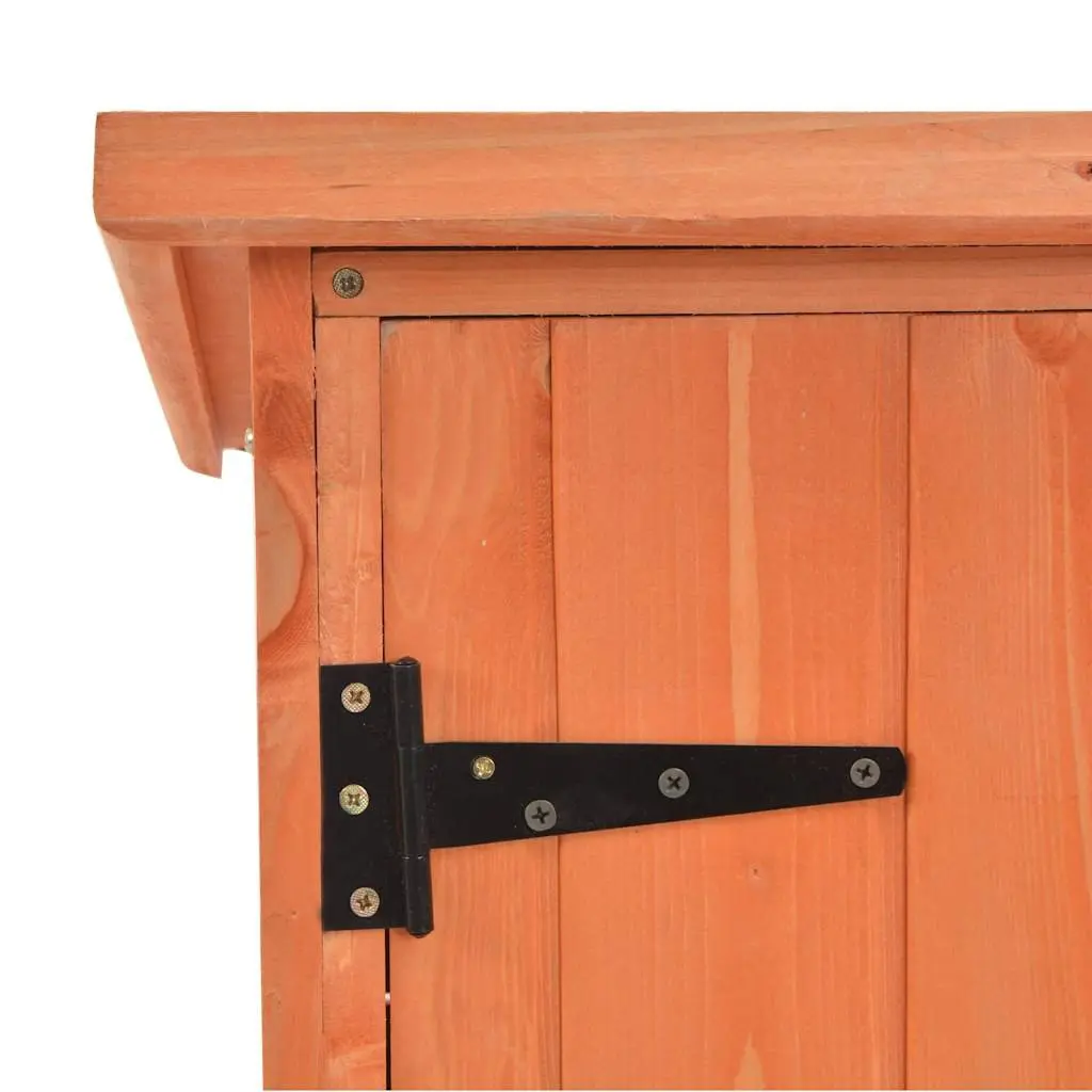 Garden Storage Shed Brown Wooden Tool Cabinet Outdoor Equipment Organiser