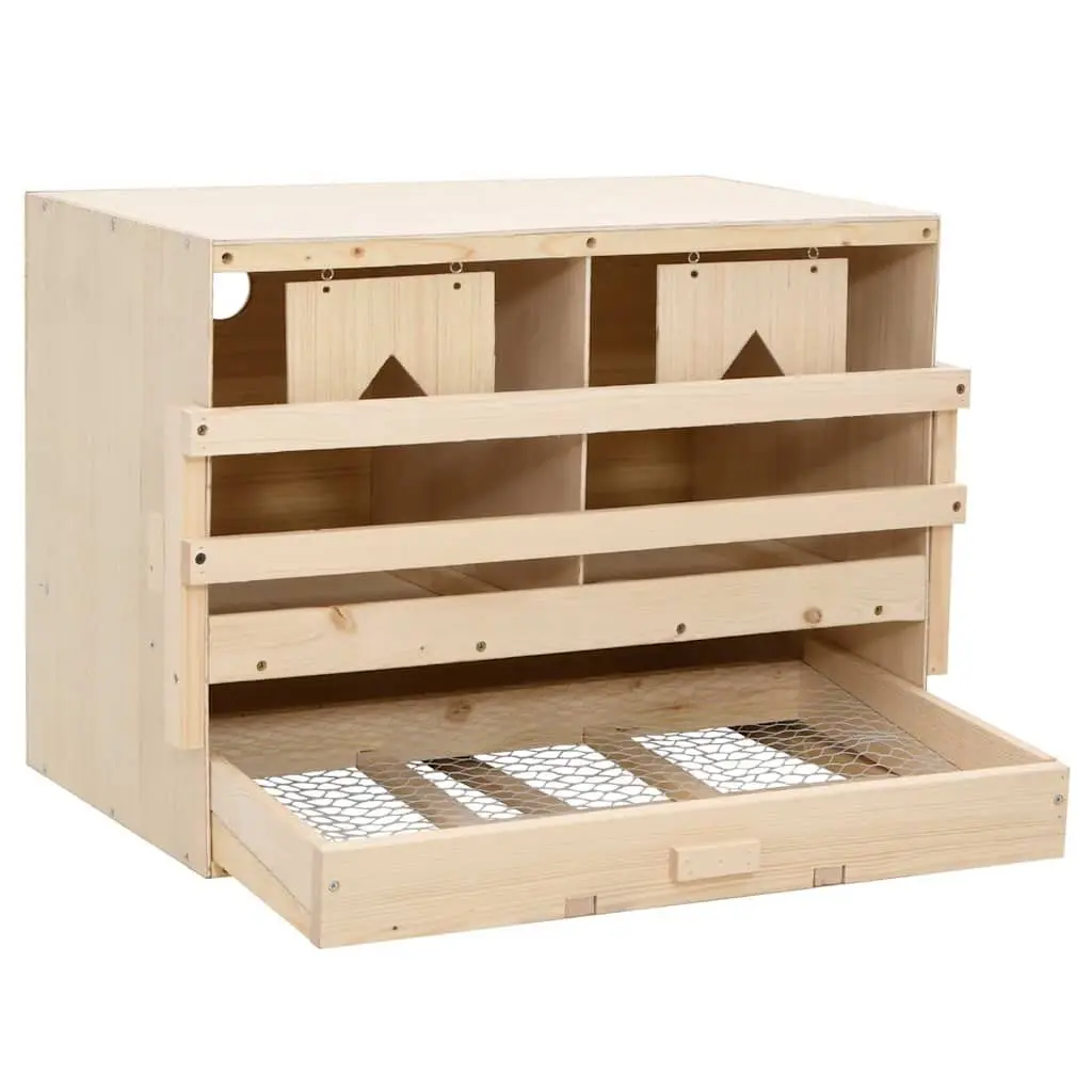 Chicken Laying Nest Box Wooden 2 Compartments Removable Drawer for Easy Egg Collection