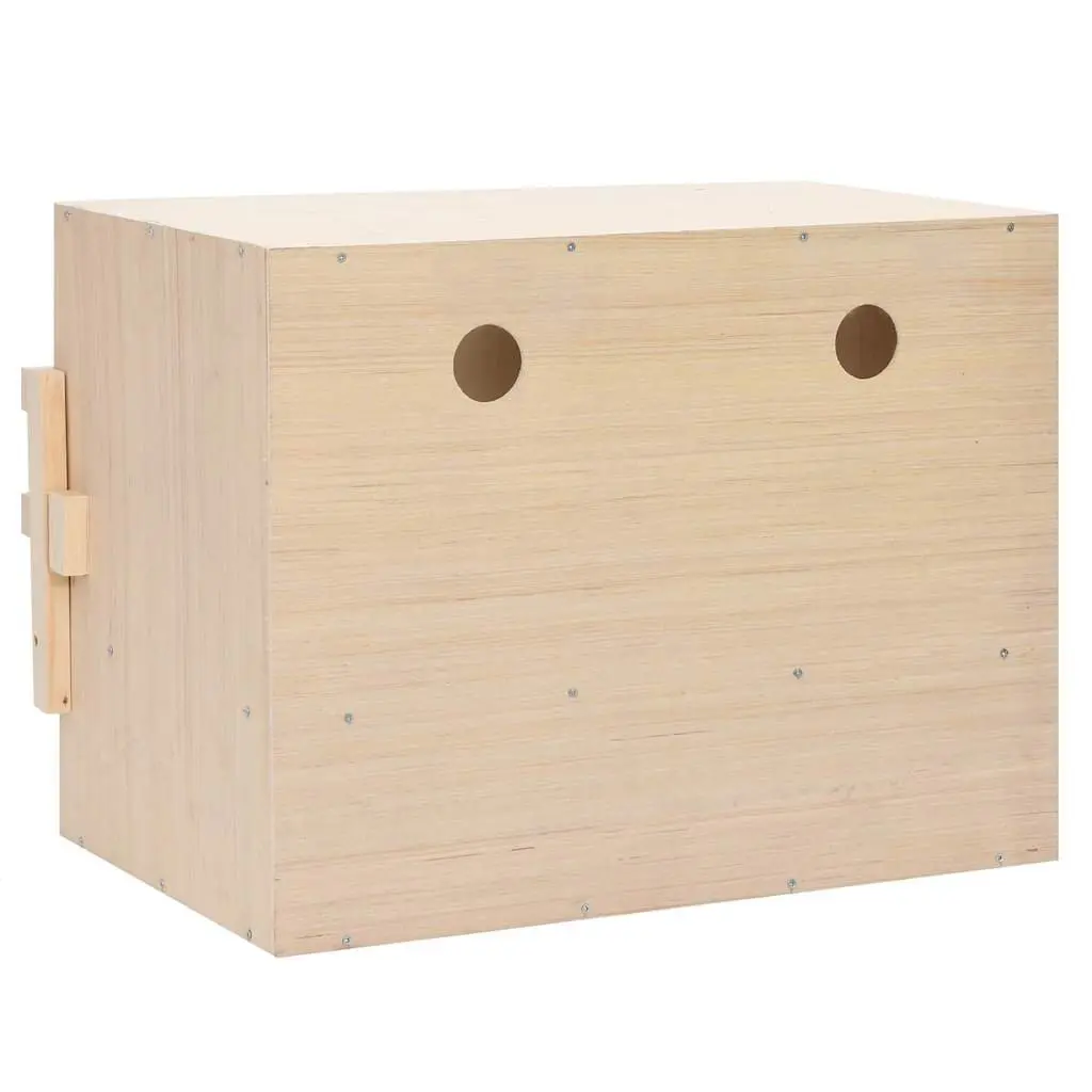 Chicken Laying Nest Box Wooden 2 Compartments Removable Drawer for Easy Egg Collection
