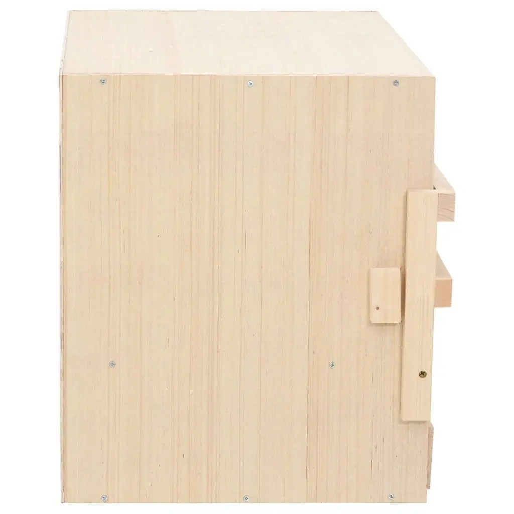 Chicken Laying Nest Box Wooden 2 Compartments Removable Drawer for Easy Egg Collection