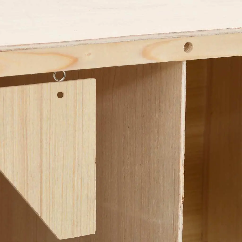 Chicken Laying Nest Box Wooden 2 Compartments Removable Drawer for Easy Egg Collection