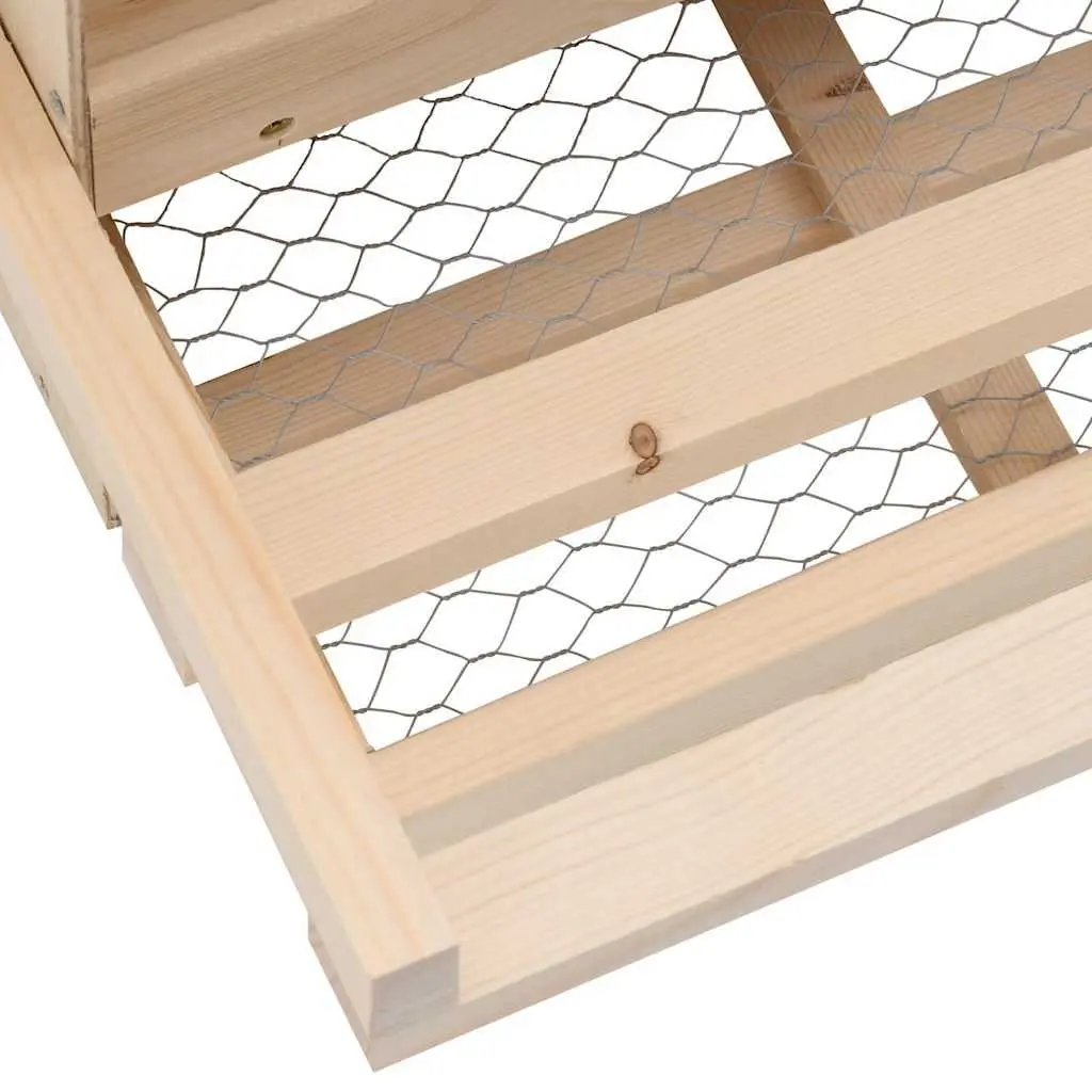 Chicken Laying Nest Box Wooden 2 Compartments Removable Drawer for Easy Egg Collection