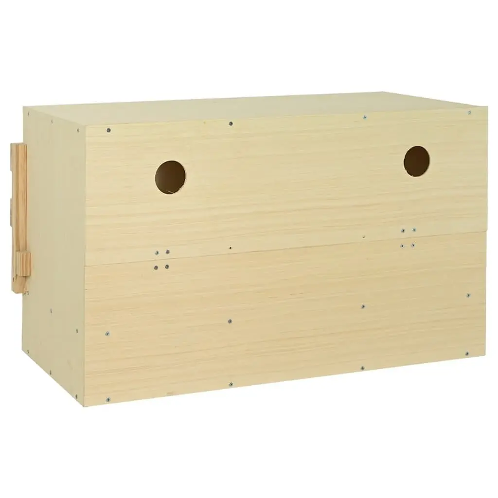 Chicken Laying Nest 3 Compartments Wooden Poultry Nesting Box Egg Collection