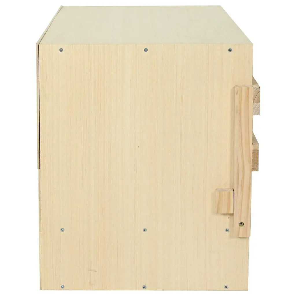 Chicken Laying Nest 3 Compartments Wooden Poultry Nesting Box Egg Collection