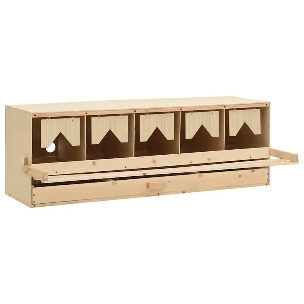 Chicken Laying Nest Wooden 5 Compartments Easy Access Drawer Removable Bottom