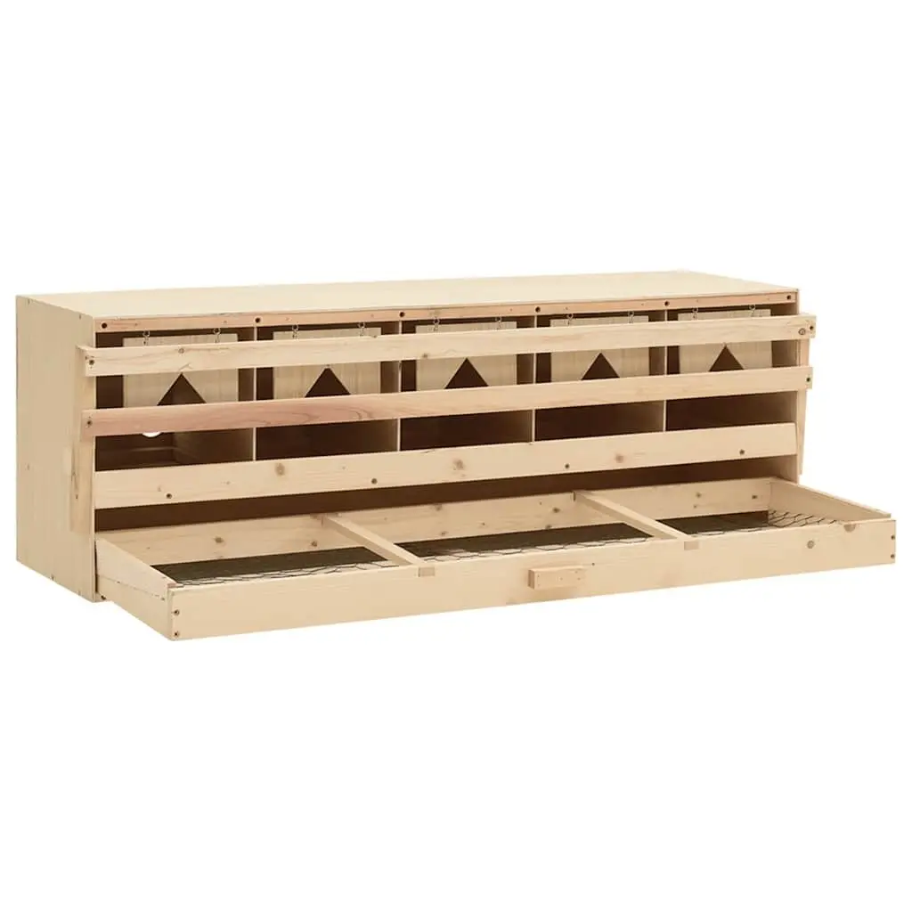 Chicken Laying Nest Wooden 5 Compartments Easy Access Drawer Removable Bottom