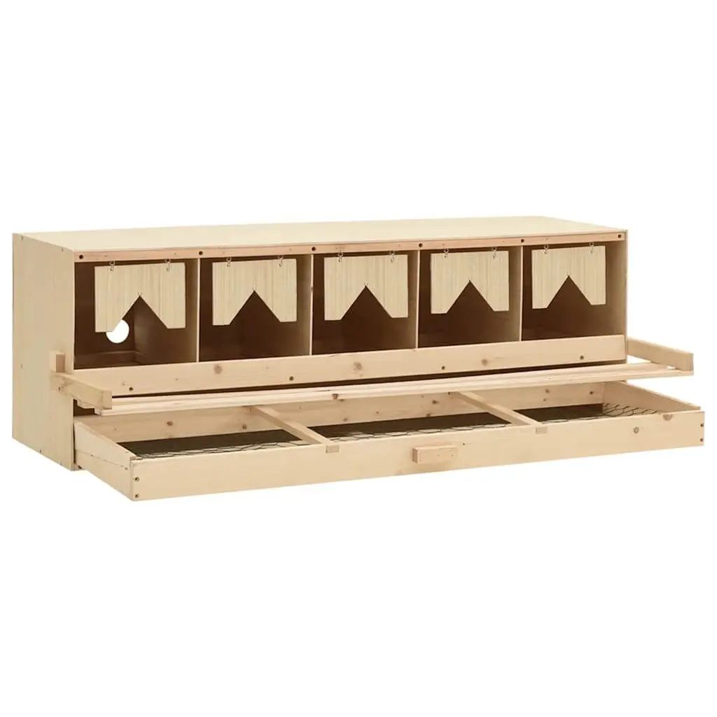 Chicken Laying Nest Wooden 5 Compartments Easy Access Drawer Removable Bottom