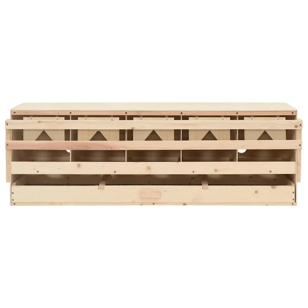 Chicken Laying Nest Wooden 5 Compartments Easy Access Drawer Removable Bottom