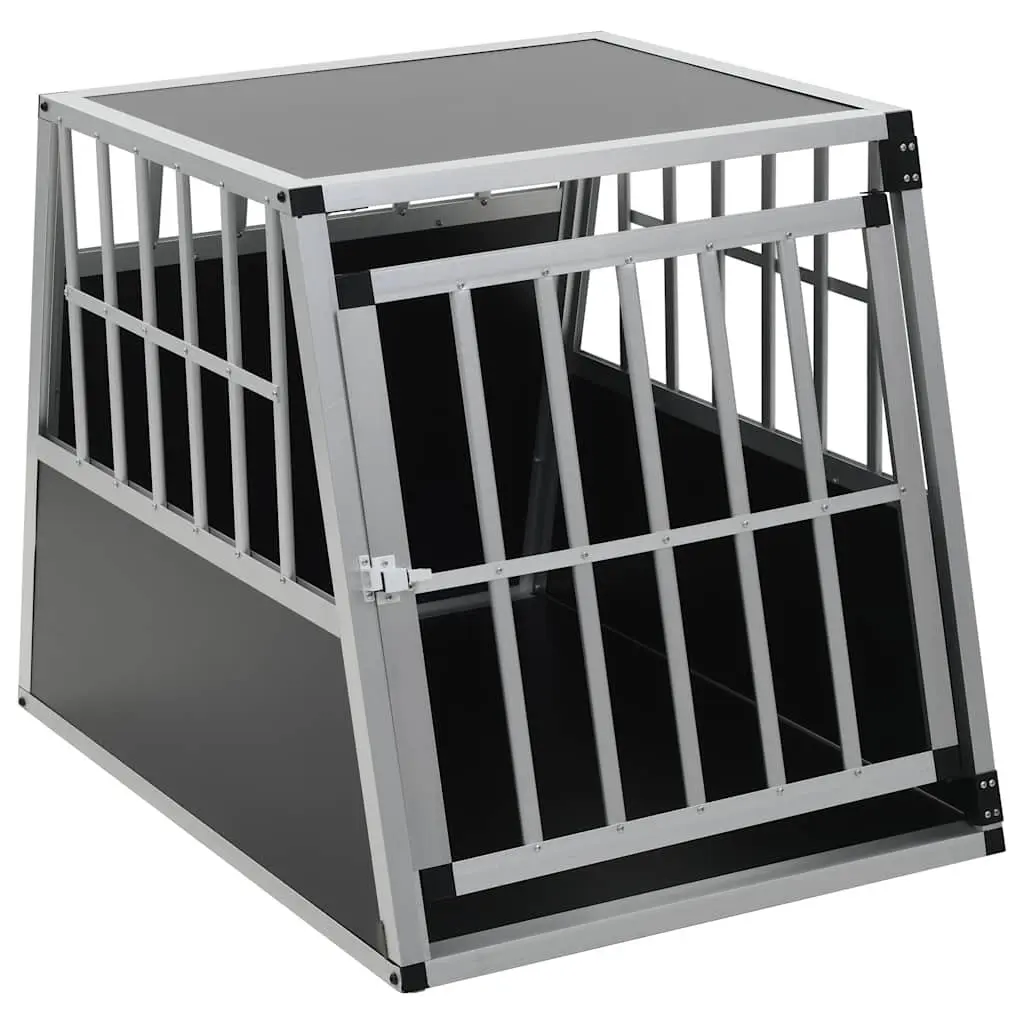 Dog Cage Silver 65x91x69.5 cm Portable Single Door Lightweight
