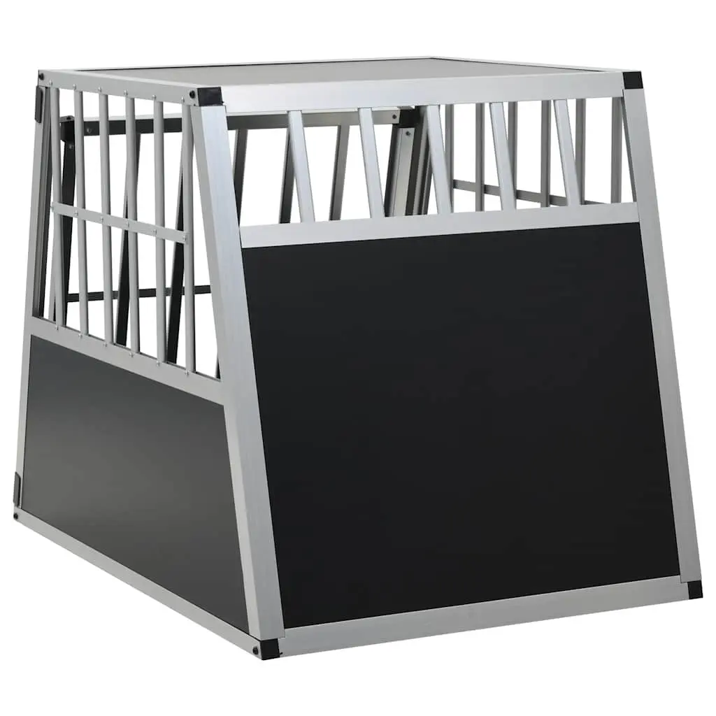 Dog Cage Silver 65x91x69.5 cm Portable Single Door Lightweight