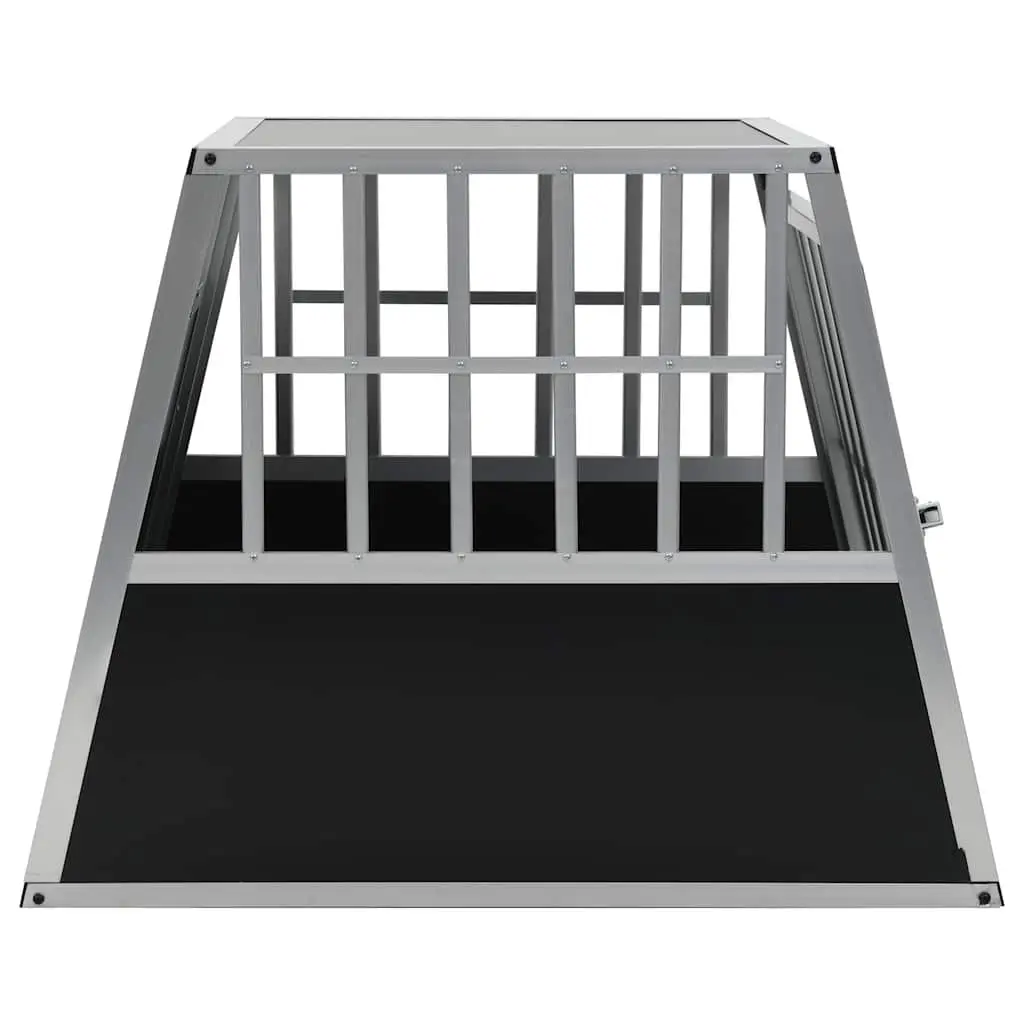 Dog Cage Silver 65x91x69.5 cm Portable Single Door Lightweight