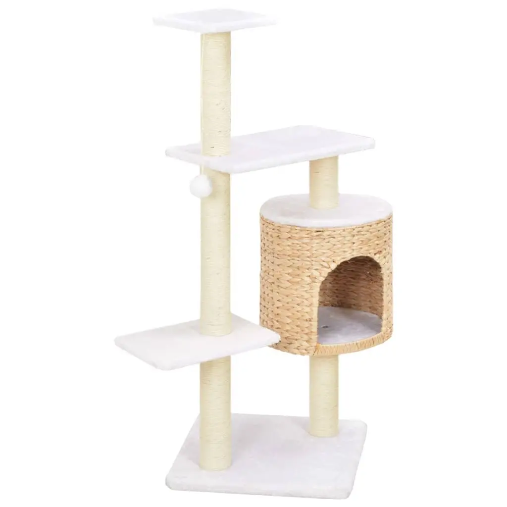 Cat Tree Brown Compact Sisal Rope Scratching Post Perch Climb House Platform