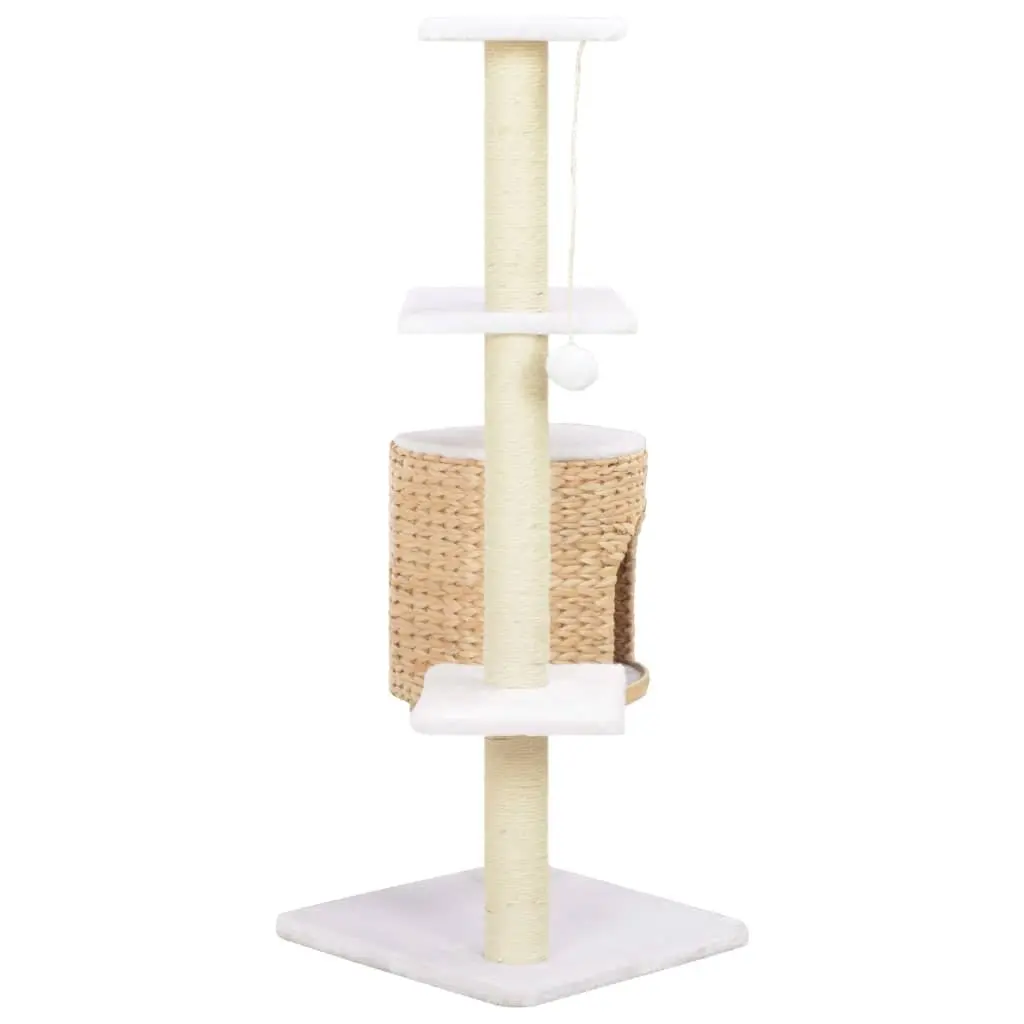 Cat Tree Brown Compact Sisal Rope Scratching Post Perch Climb House Platform