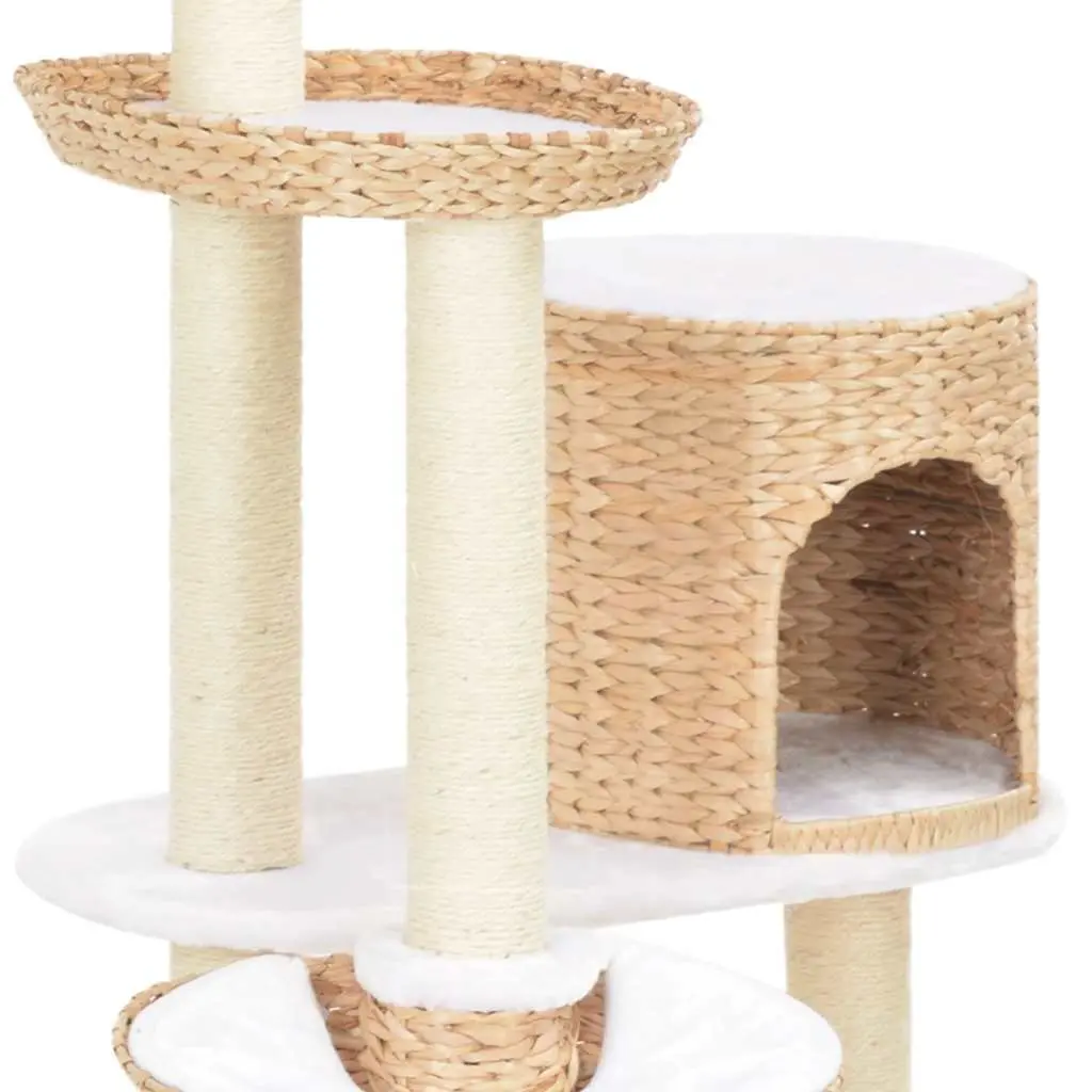 Cat Tree with Sisal Scratching Post Seagrass Brown Perch Climb Relax House
