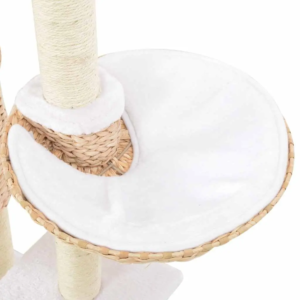 Cat Tree Brown Handmade Sisal Scratching Post Seagrass Perch House Platform