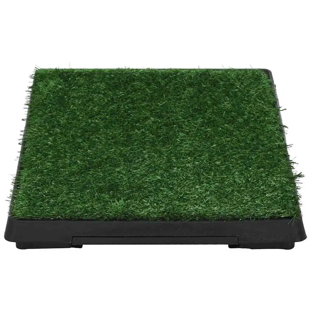 Pet Toilet Training Pad with Tray & Artificial Turf Mat Indoor Potty 63x50cm