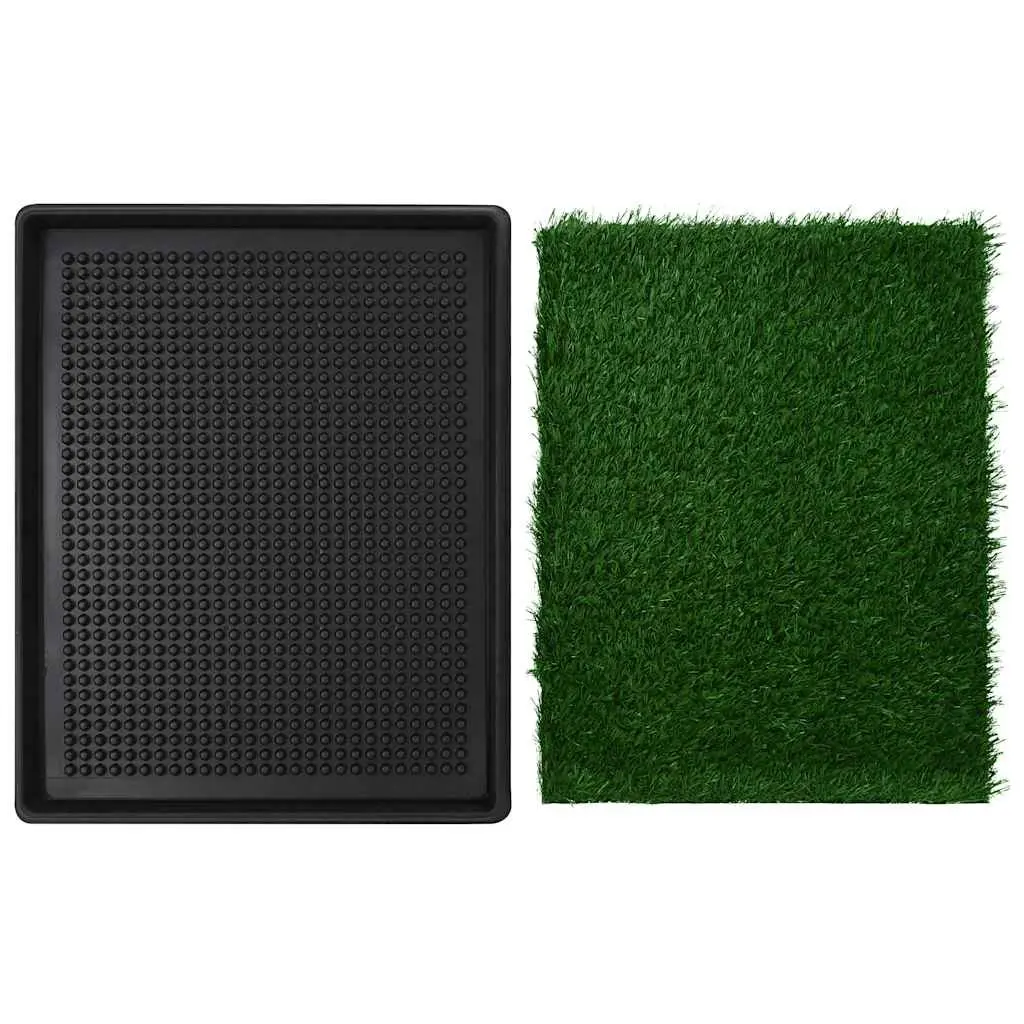 Pet Training Toilet Pad Green 64 x 51 cm Artificial Turf with Tray