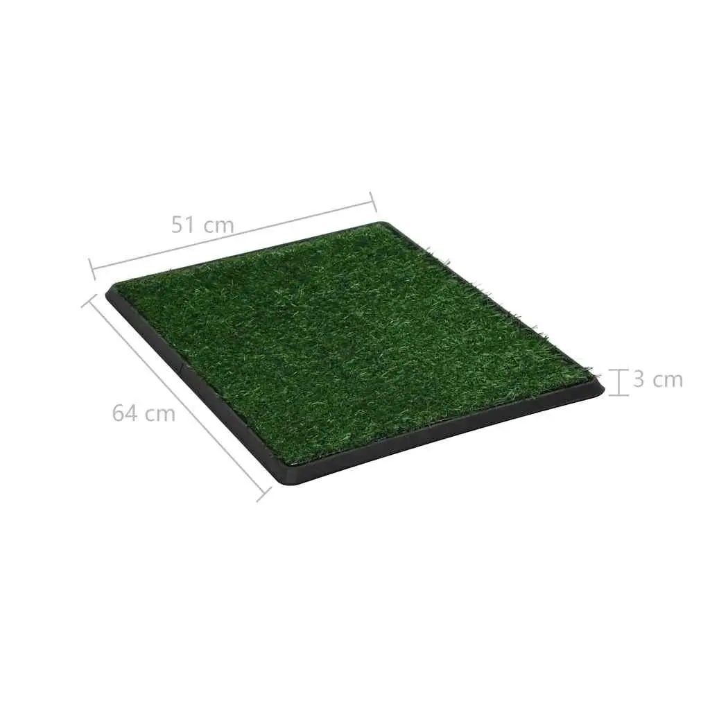 Pet Training Toilet Pad Green 64 x 51 cm Artificial Turf with Tray