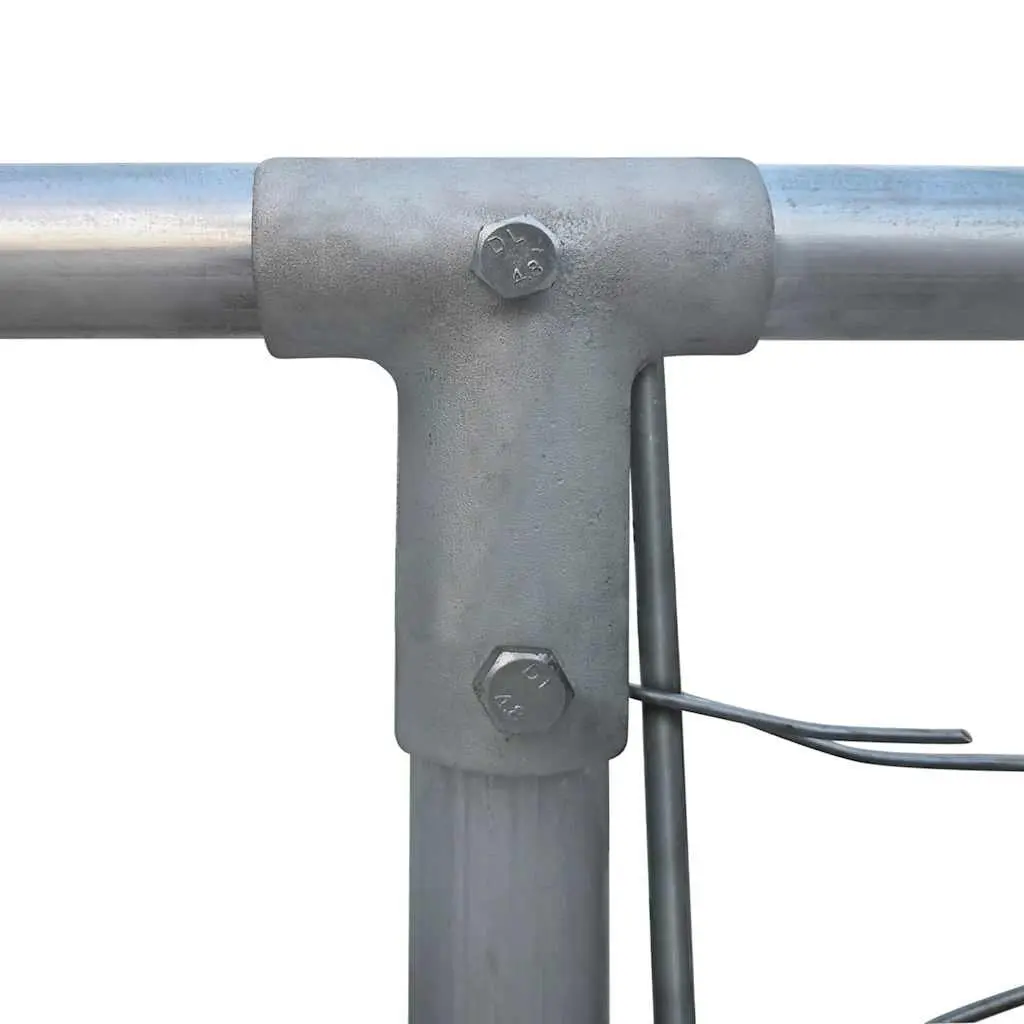 Outdoor Dog Kennel Silver 2x2m Heavy-Duty Galvanised Steel Exercise Pen