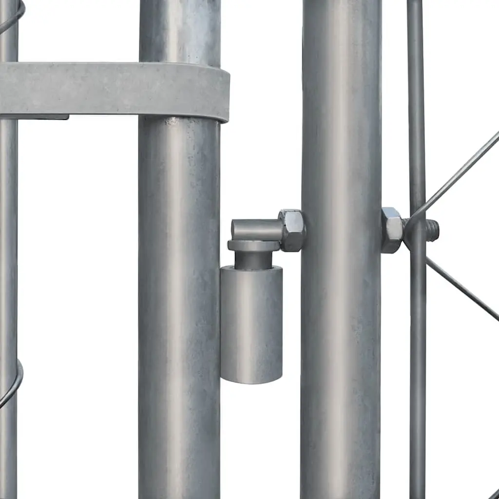 Outdoor Dog Kennel Silver 2x2m Heavy-Duty Galvanised Steel Exercise Pen