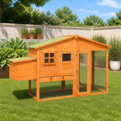 Concise and Durable Chicken Coop with Nest Box