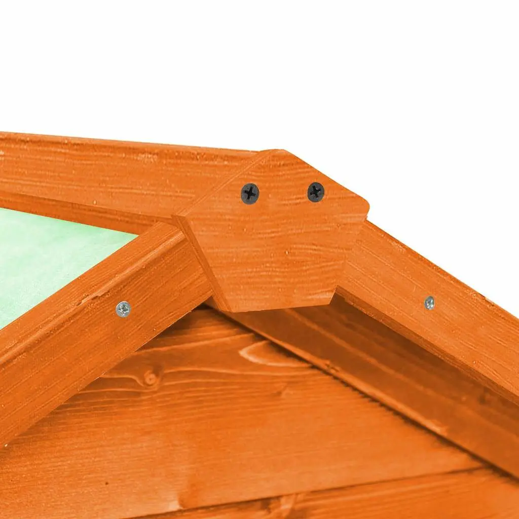 Rabbit Hutch Brown 2-Tier Wooden Small Animal Cage with Ramp and Pull-out Tray