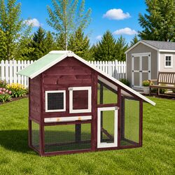 Two-Tier Rabbit Hutch with Easy Access