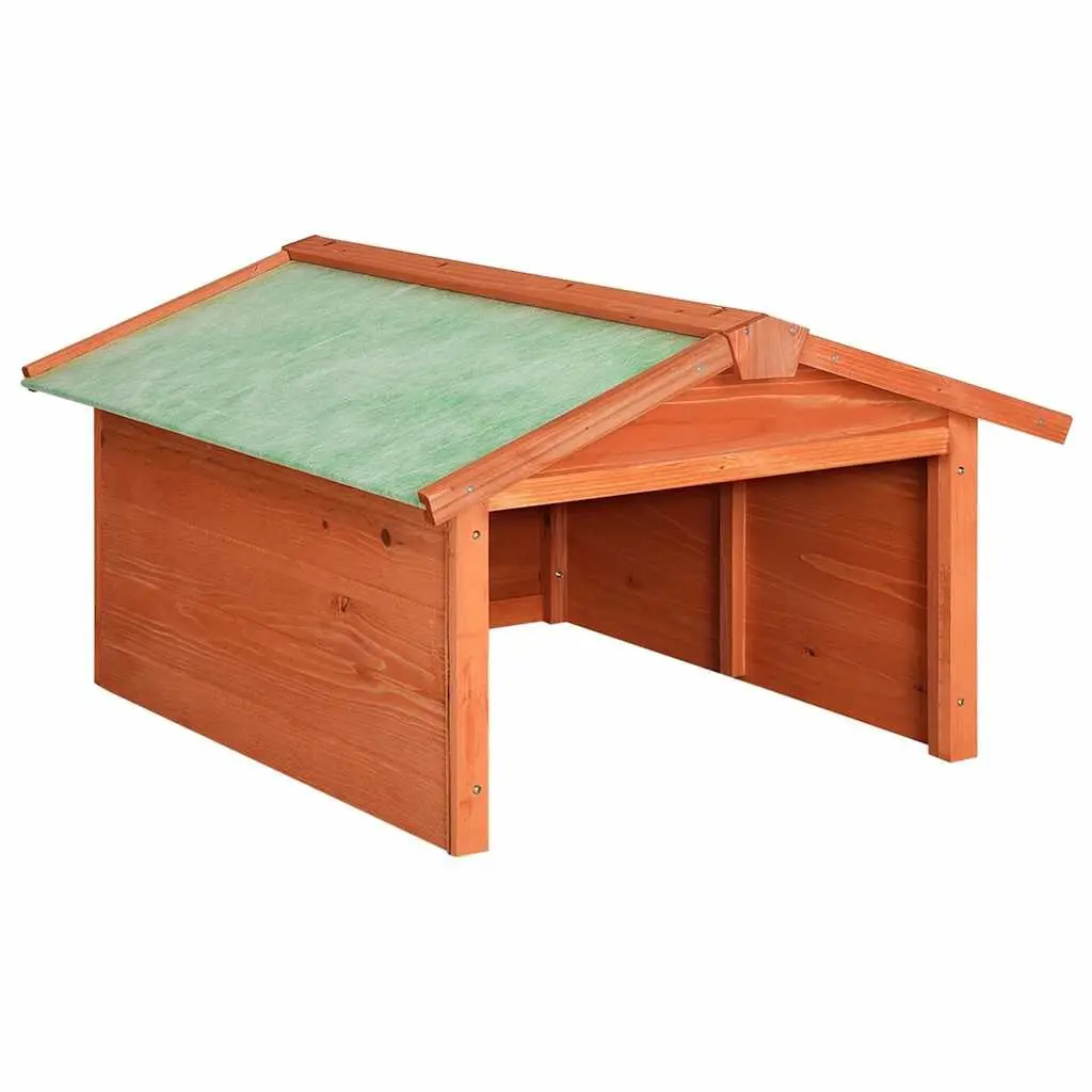 Robotic Lawn Mower Garage Brown Wooden Shelter Outdoor Protection Cover