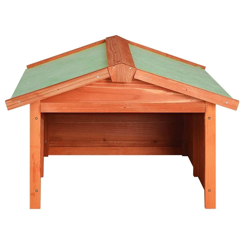 Robotic Lawn Mower Garage Brown Wooden Shelter Outdoor Protection Cover