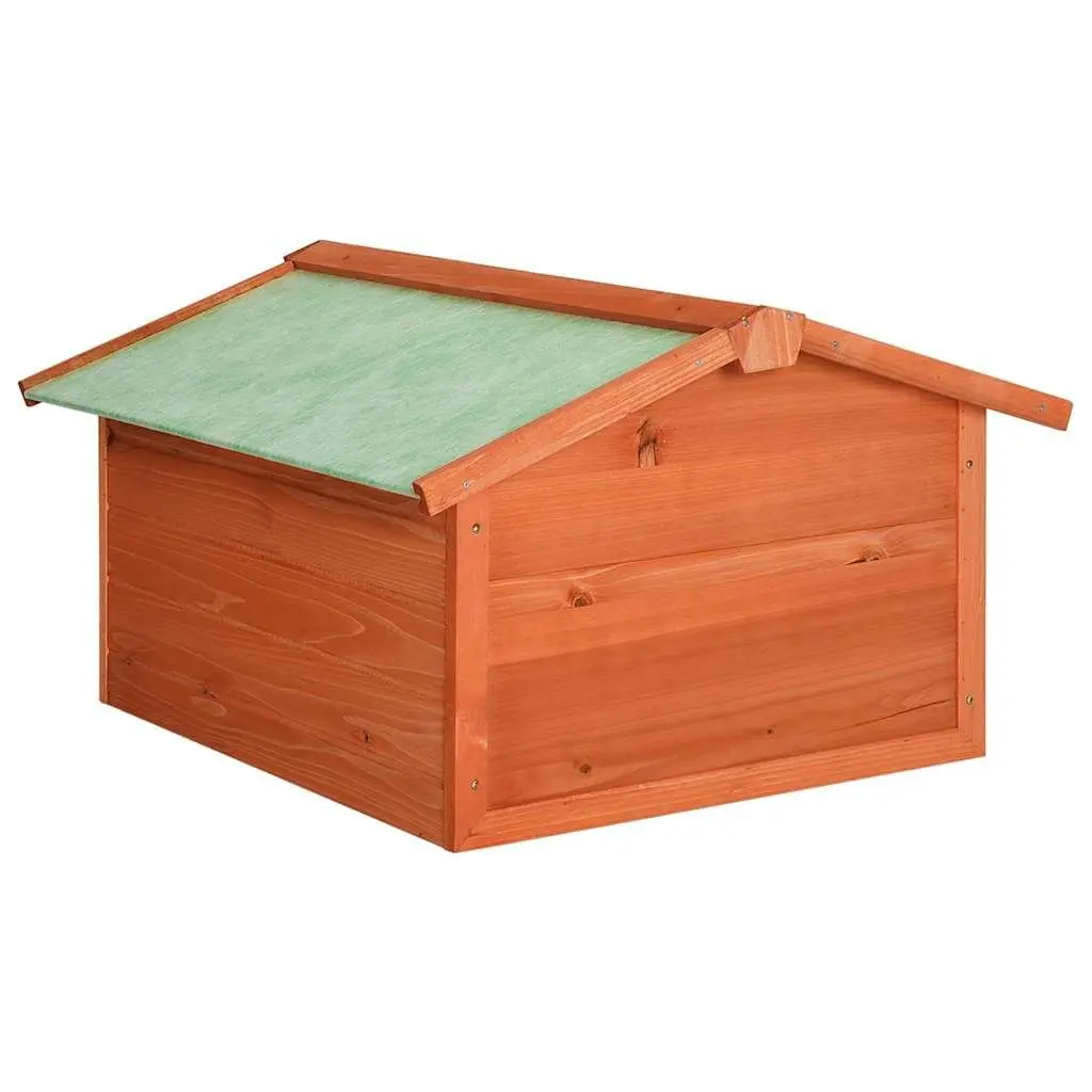 Robotic Lawn Mower Garage Brown Wooden Shelter Outdoor Protection Cover