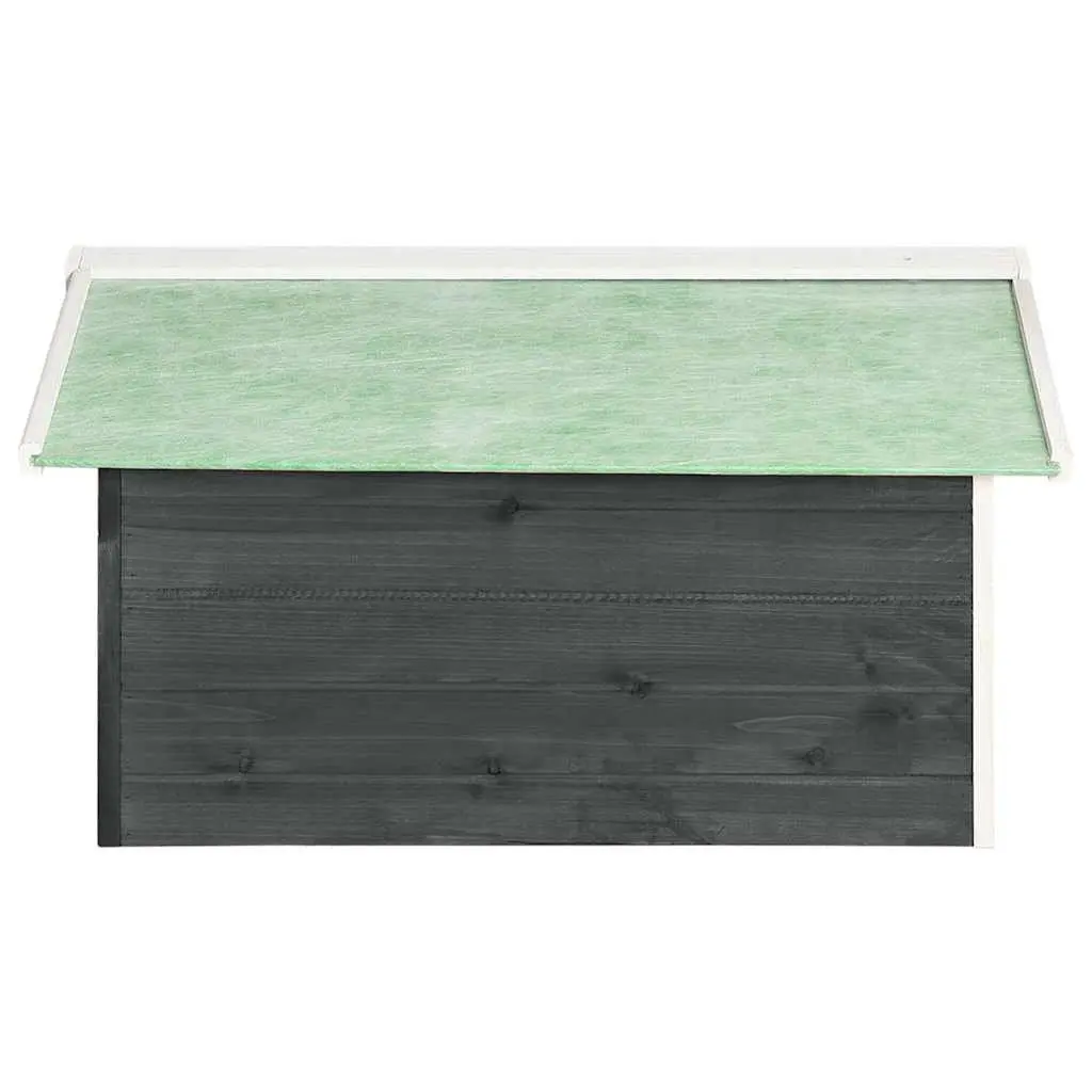 Robotic Lawn Mower Garage 72x87x50cm Grey White Firwood Outdoor Shelter Storage