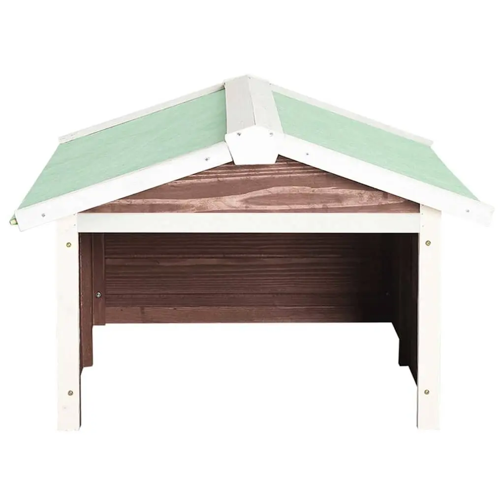 Robotic Lawn Mower Garage Brown White 72x87x50cm Solid Firwood Outdoor Protection